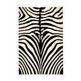 Modern Hand Tufted Zebra-Striped Rug