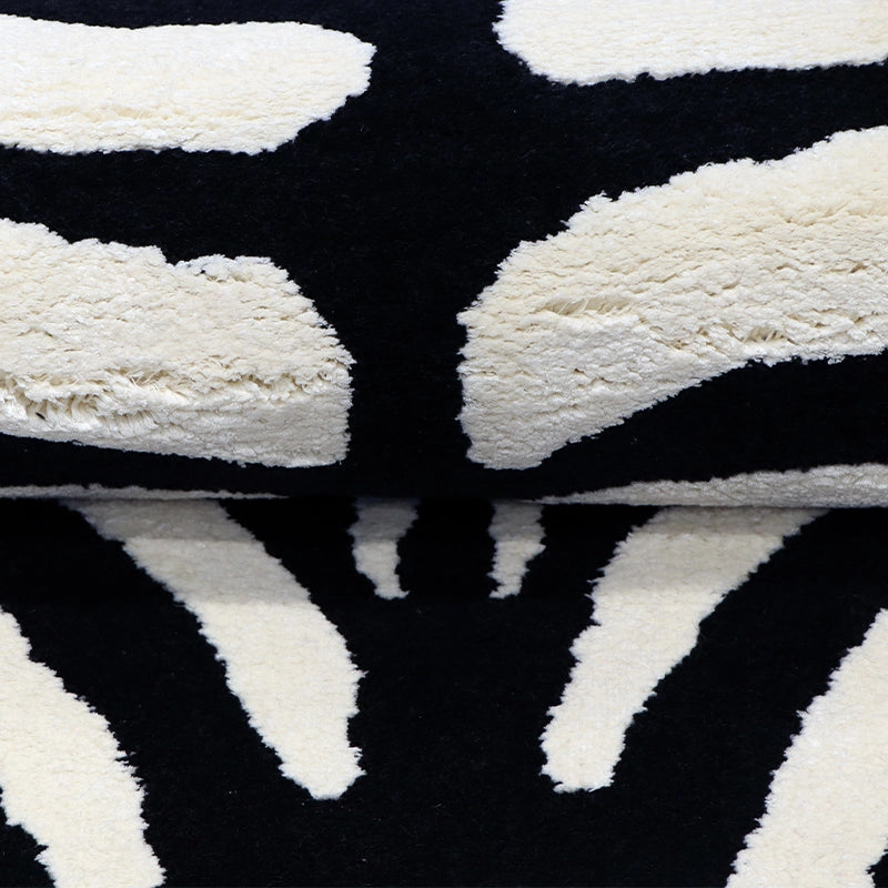 Modern Hand Tufted Zebra-Striped Runner