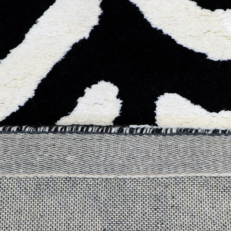 Modern Hand Tufted Zebra-Striped Runner