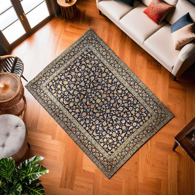 Refurbished Persian Kashan Rug 413 × 303 cm