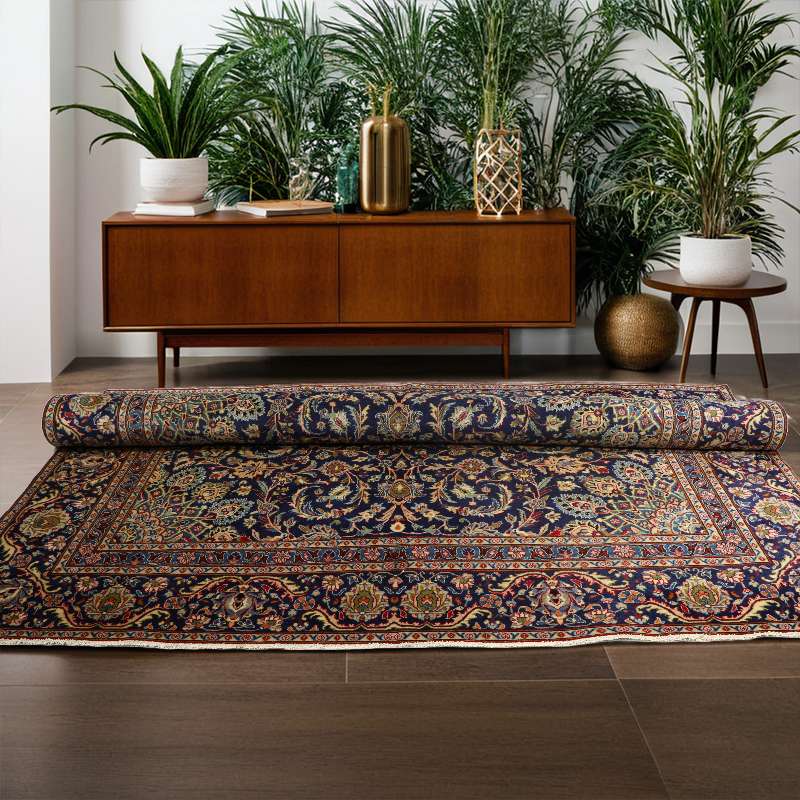 Refurbished Persian Mashad Rug 353 × 264 cm