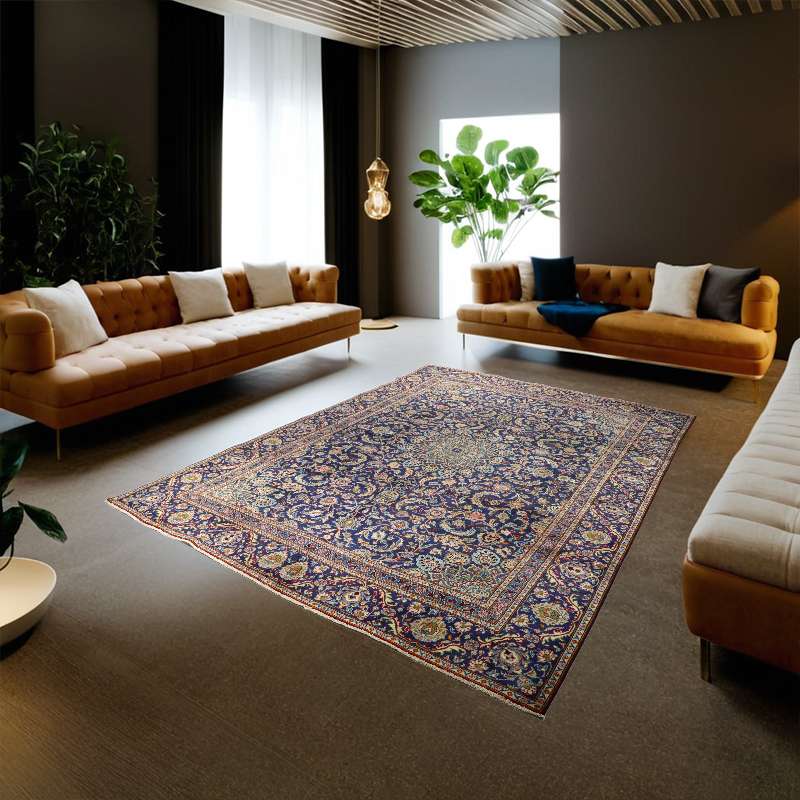 Refurbished Persian Mashad Rug 353 × 264 cm