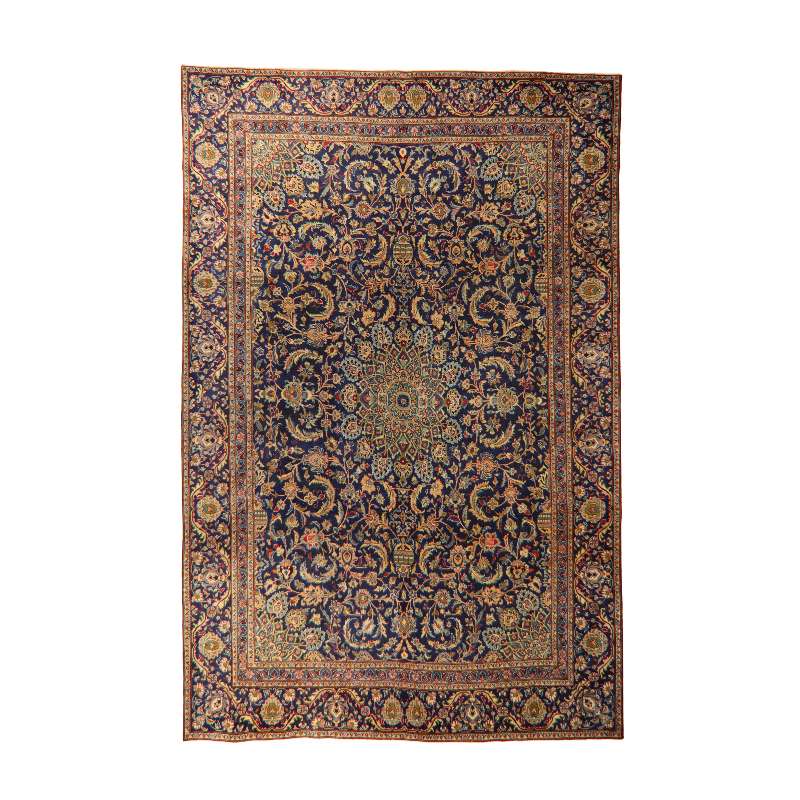 Refurbished Persian Mashad Rug 353 × 264 cm