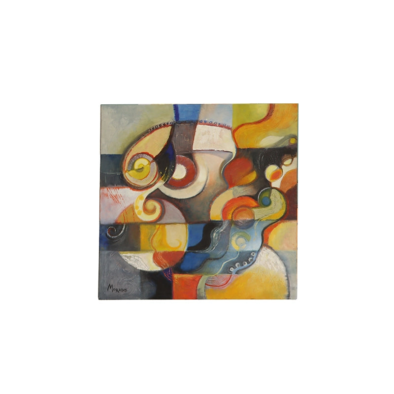 Morado Abstract Oil Painting 76 × 76 cm