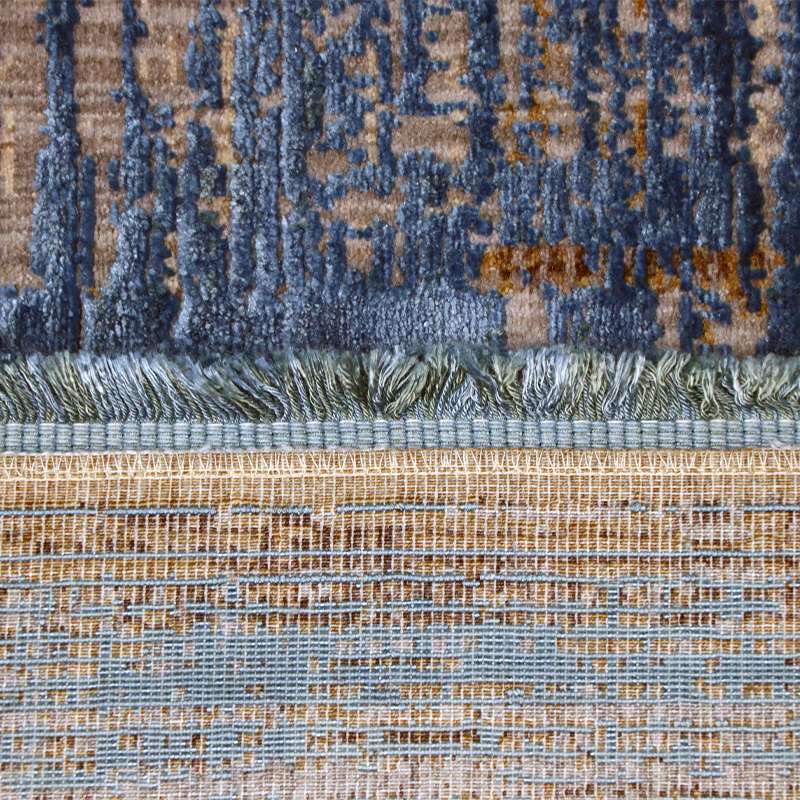Blue Part Silk Modern Rug 230 × 150 cm