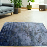 Indigo Blue Part Silk Alta Rug 230 × 160 cm