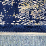 Deep Navy Blue Part Silk Alta Rug 230 × 160 cm