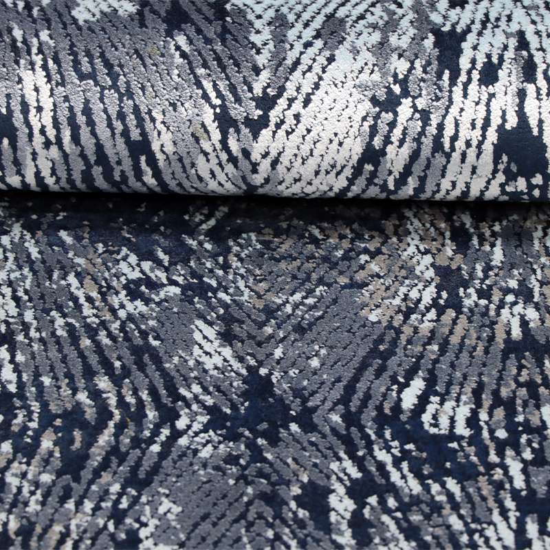 Navy Blue Part Silk Alta Collection Rug 230 × 160 cm