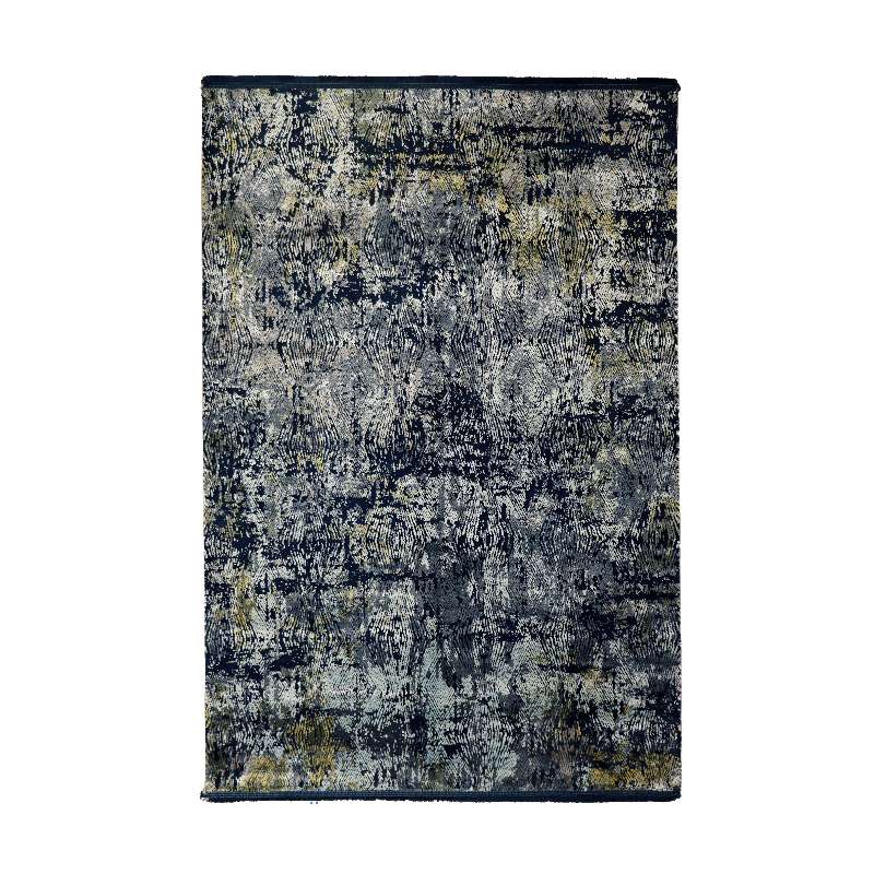 Navy Blue Part Silk Alta Collection Rug 230 × 160 cm
