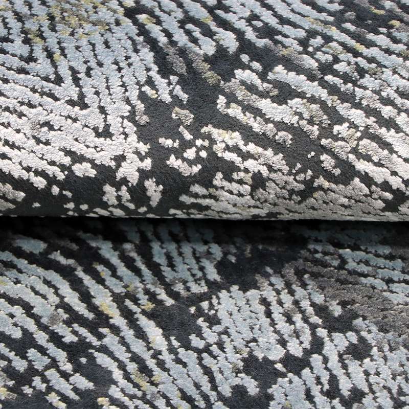 Slate Blue Part Silk Alta Collection Rug 230 × 160 cm