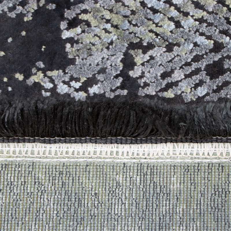 Slate Blue Part Silk Alta Collection Rug 230 × 160 cm