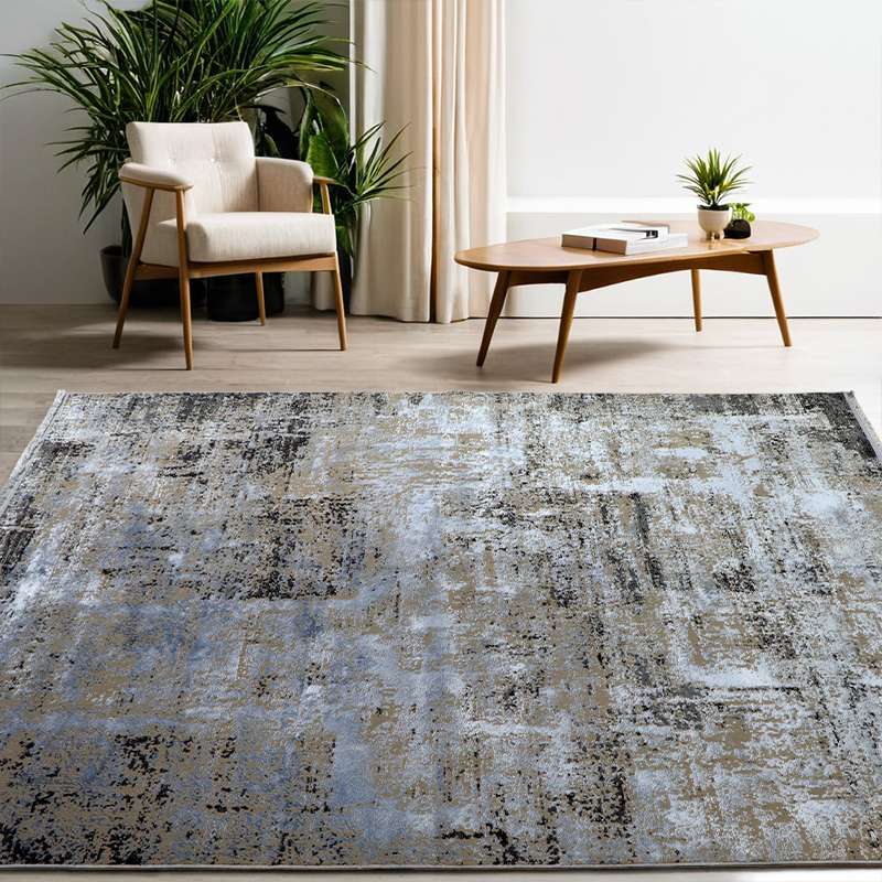 Powder Blue Part Silk Alta Collection Rug 230 × 160 cm