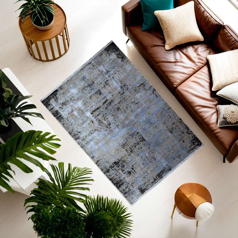 Powder Blue Part Silk Alta Collection Rug 230 × 160 cm