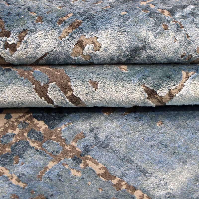 Teal Sage Part Silk Alta Rug 230 × 160 cm