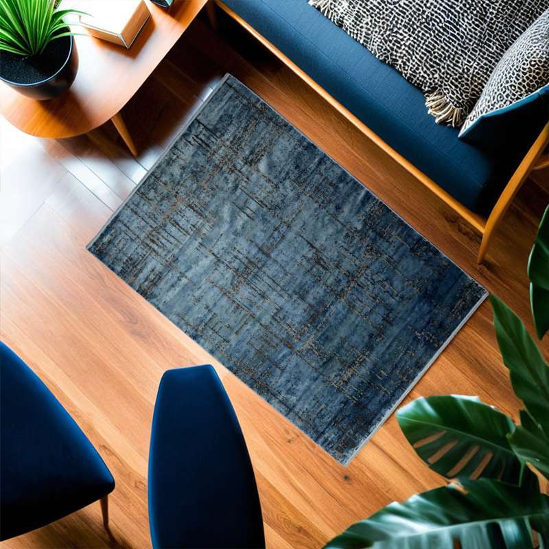 Teal Sage Part Silk Alta Rug 230 × 160 cm