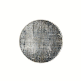 Neutral Grey Part Silk Modern Round Rug 200 × 200 cm