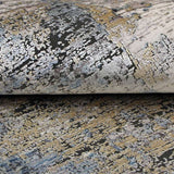 Blue Part Silk Modern Round Rug 200 × 200 cm