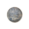 Blue Part Silk Modern Round Rug 200 × 200 cm