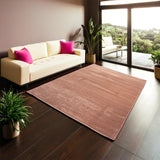 Modern Plush Pile Rugs In Pink Pianura Collection