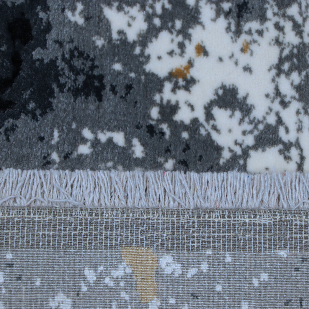 Grey, Black & Gold Abstract Marble Rug Design 290x200cm - photo 6