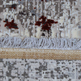 Grey & Burgundy Distressed Abstract Rug Design 230x160cm - photo 4