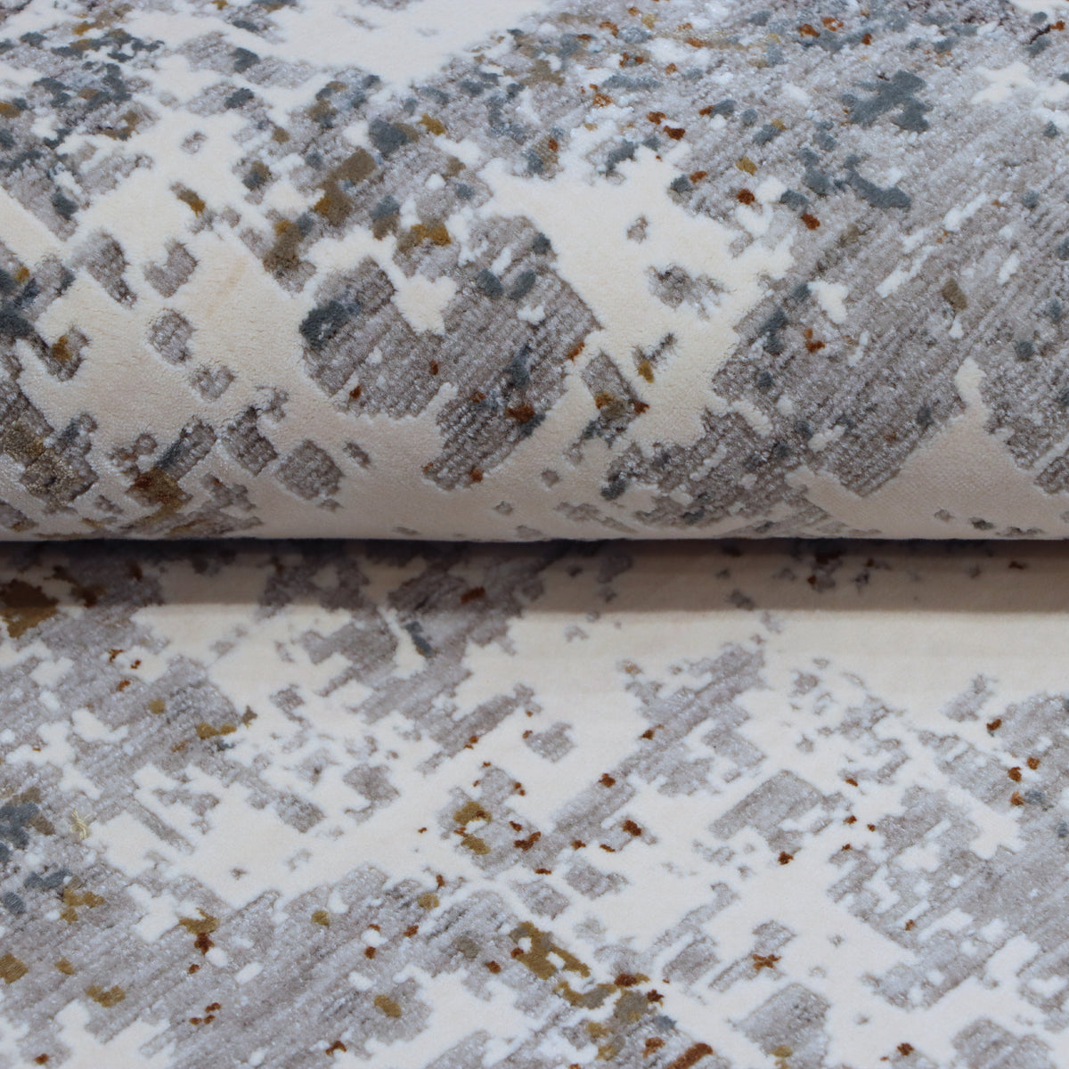 Ivory & Grey Abstract Distressed Rug Design 230x160cm - photo 3