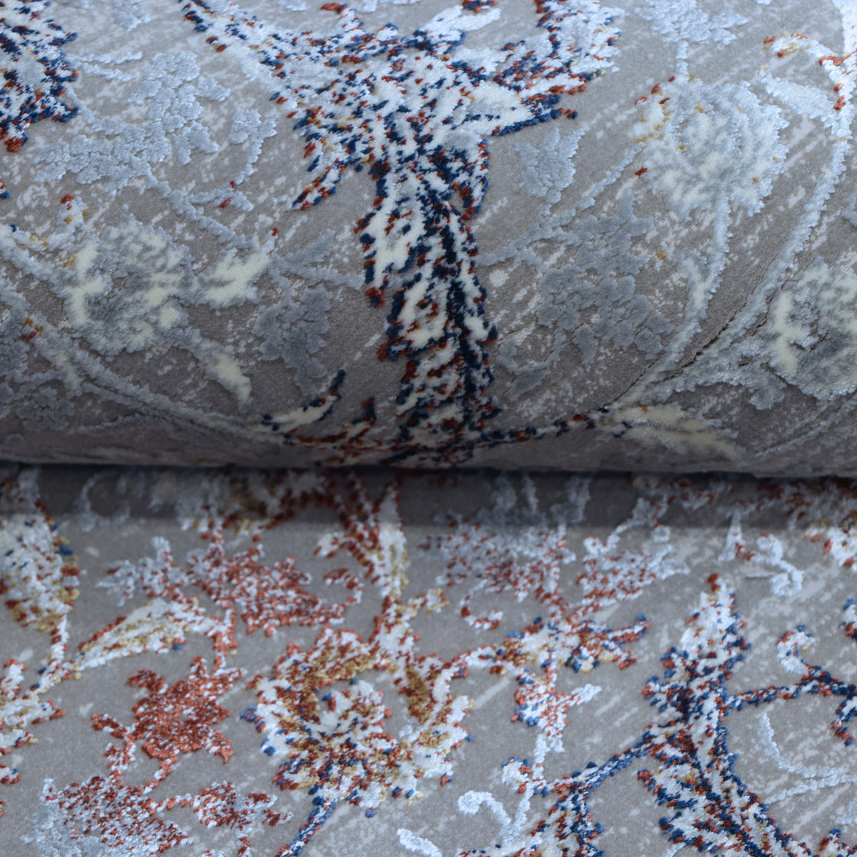 Grey & Ivory Multi-coloured Distressed Floral Rug Design 230x160cm - photo 3
