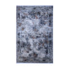 Silver Grey & Rust Distressed Ornamental Rug Design 230x160cm