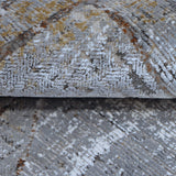 Grey, Gold & Rust Urban Abstract Rug Design 230 × 160 cm