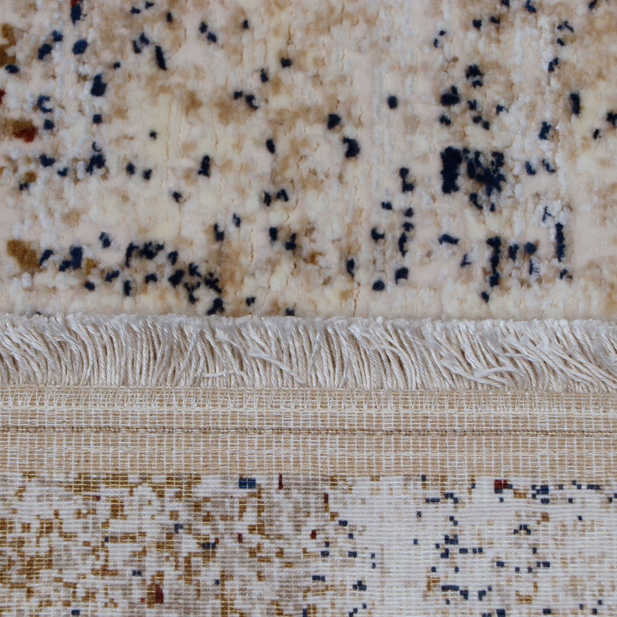 Ivory & Navy Abstract Distressed Rug Design 230x160cm - photo 5