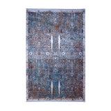 Grey & Blue Distressed Tree of Life Persian Rug Design 230x160cm