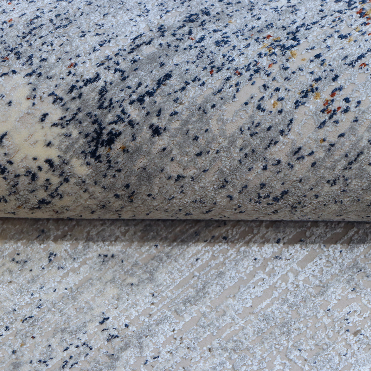Blue Grey & Rust Abstract Distressed Rug Design 230x160cm - photo 3