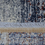 Blue Grey & Rust Abstract Distressed Rug Design 230x160cm - photo 4