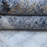 Multi-coloured Blue & Ivory Distressed Abstract Rug Design 290x200cm - photo 3