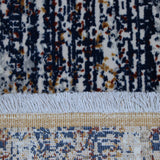 Multi-coloured Blue & Ivory Distressed Abstract Rug Design 290x200cm - photo 4