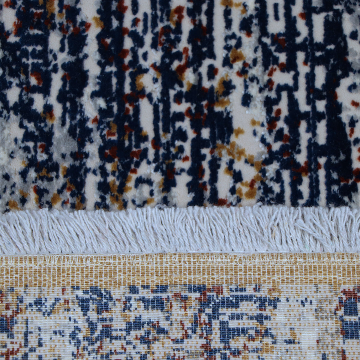 Multi-coloured Blue & Ivory Distressed Abstract Rug Design 290x200cm - photo 4