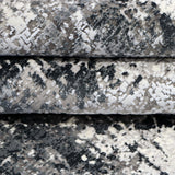 Charcoal Grey & Ivory Abstract Distressed Rug Design 290 × 200 cm