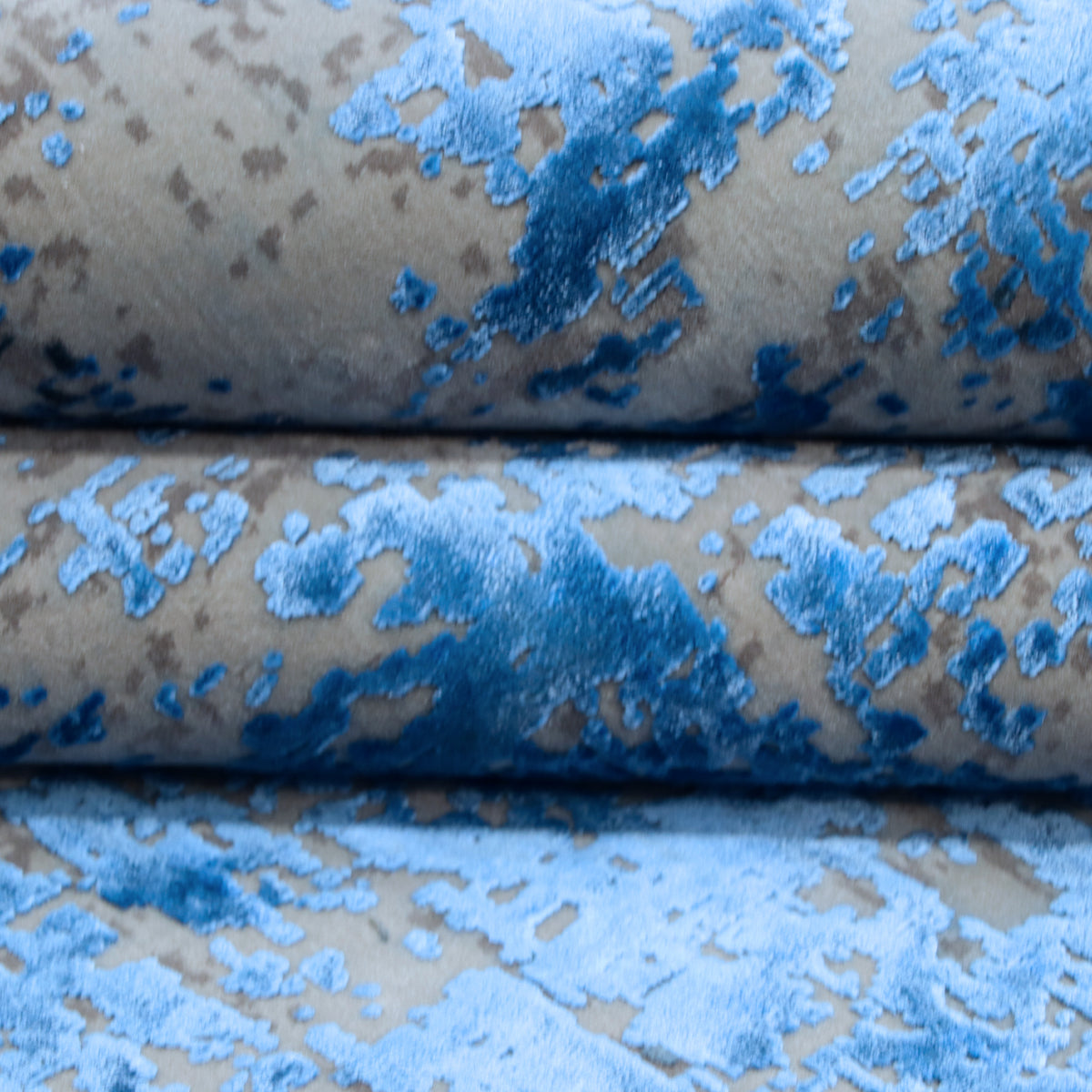 Blue & Grey Abstract Distressed Rug Design 290x200cm - photo 4