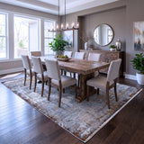 Silver Grey & Gold Abstract Rug Design 290x200cm - photo 4