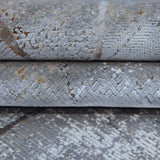 Silver Grey & Gold Abstract Rug Design 290x200cm - photo 3