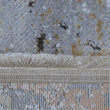 Silver Grey & Gold Abstract Rug Design 290x200cm - photo 5