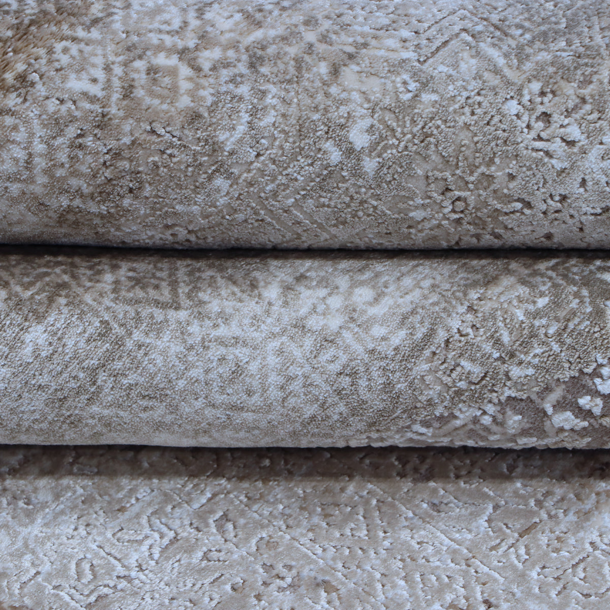 Taupe, Ivory & Charcoal Abstract Rug Design 290 × 200 cm