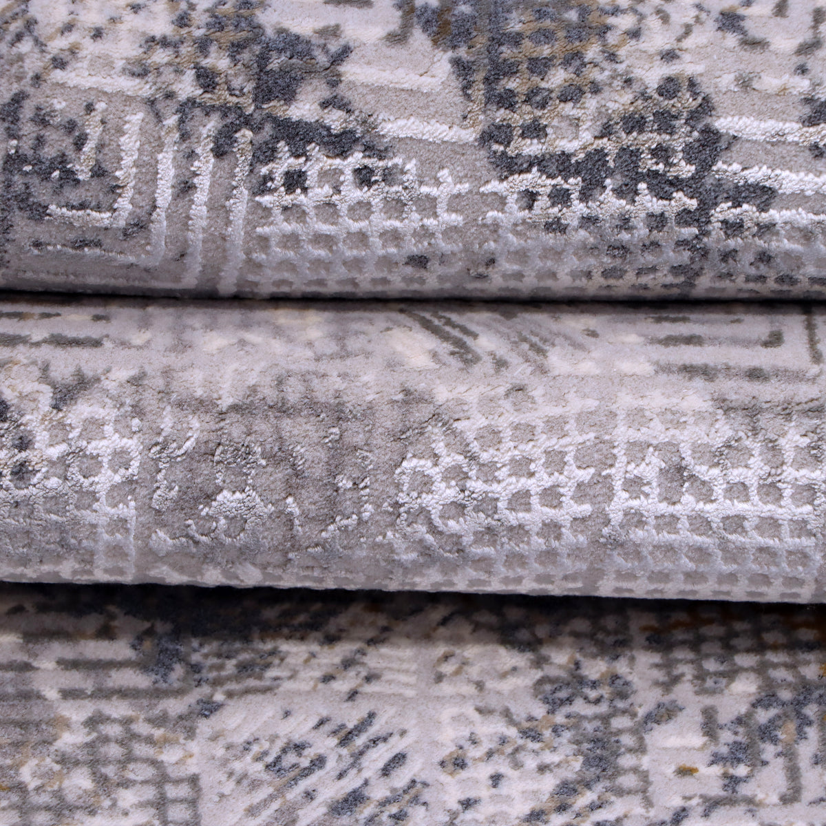 Ivory & Silver Grey Abstract Rug Design 290x200cm - photo 3