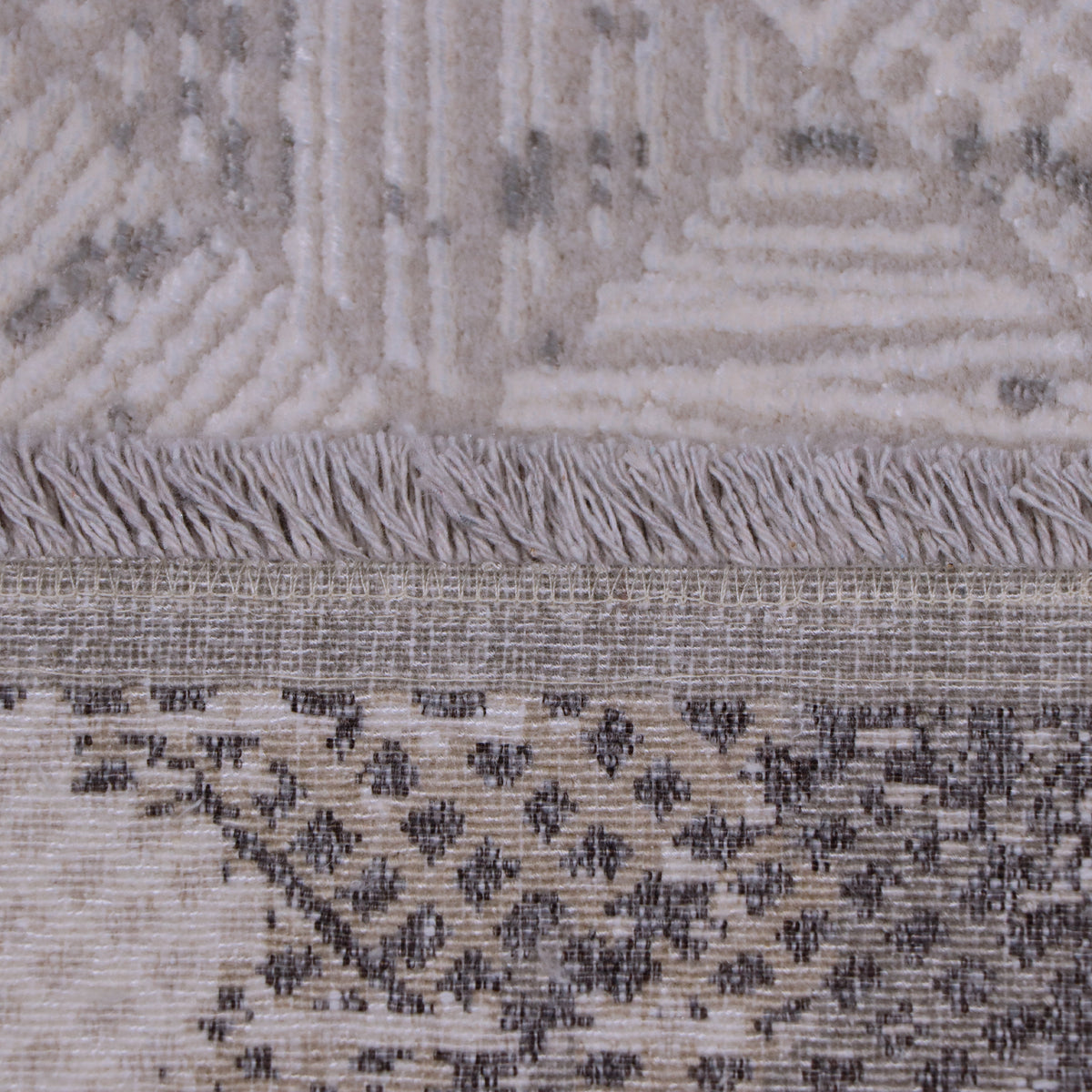 Ivory & Silver Grey Abstract Rug Design 290x200cm - photo 4