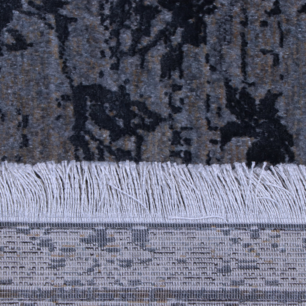 Charcoal & Silver Grey Noir Distressed Persian Rug Design 290x200cm - photo 4