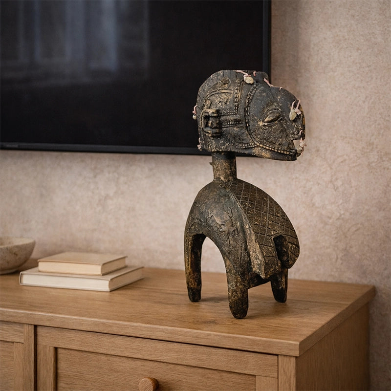African Wooden Statue Tuesday 30 × 20 × 56 cm