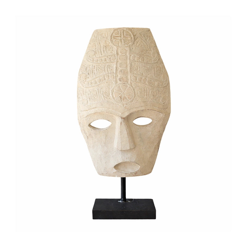 White Mask On Stand 34 × 14 × 79 cm