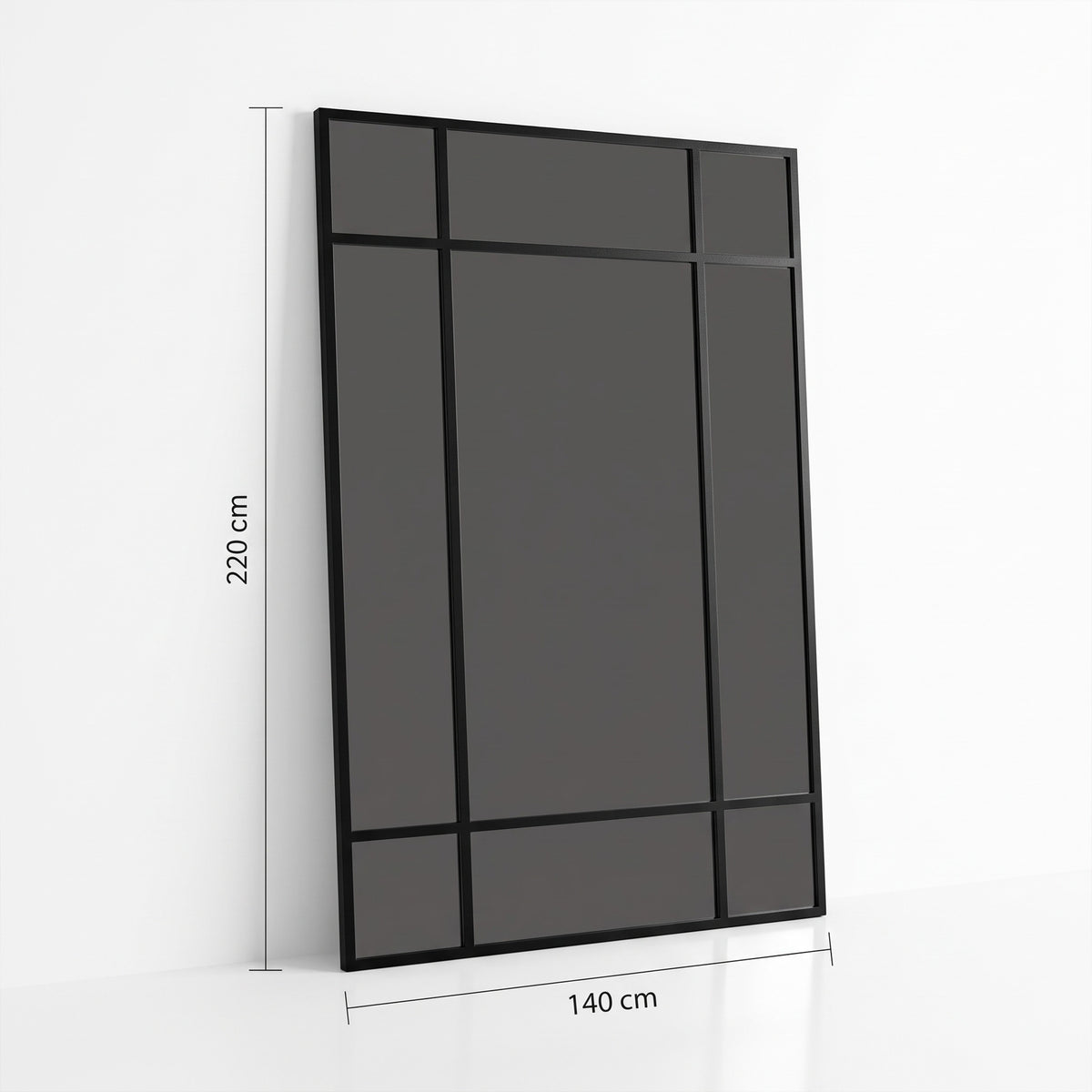 Black Inlay Mirror 220 × 140 cm