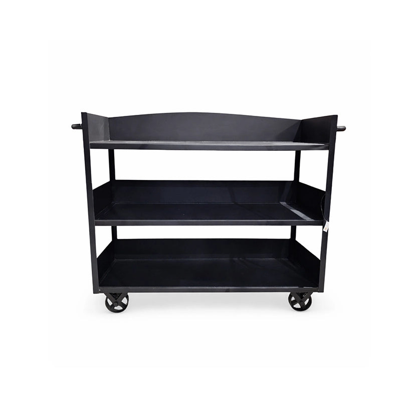 Butler Trolley Black Metal Finish 130 × 44 × 96 cm