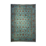 Teal Afghan Rug Design Ariana Collection 415 × 312 cm